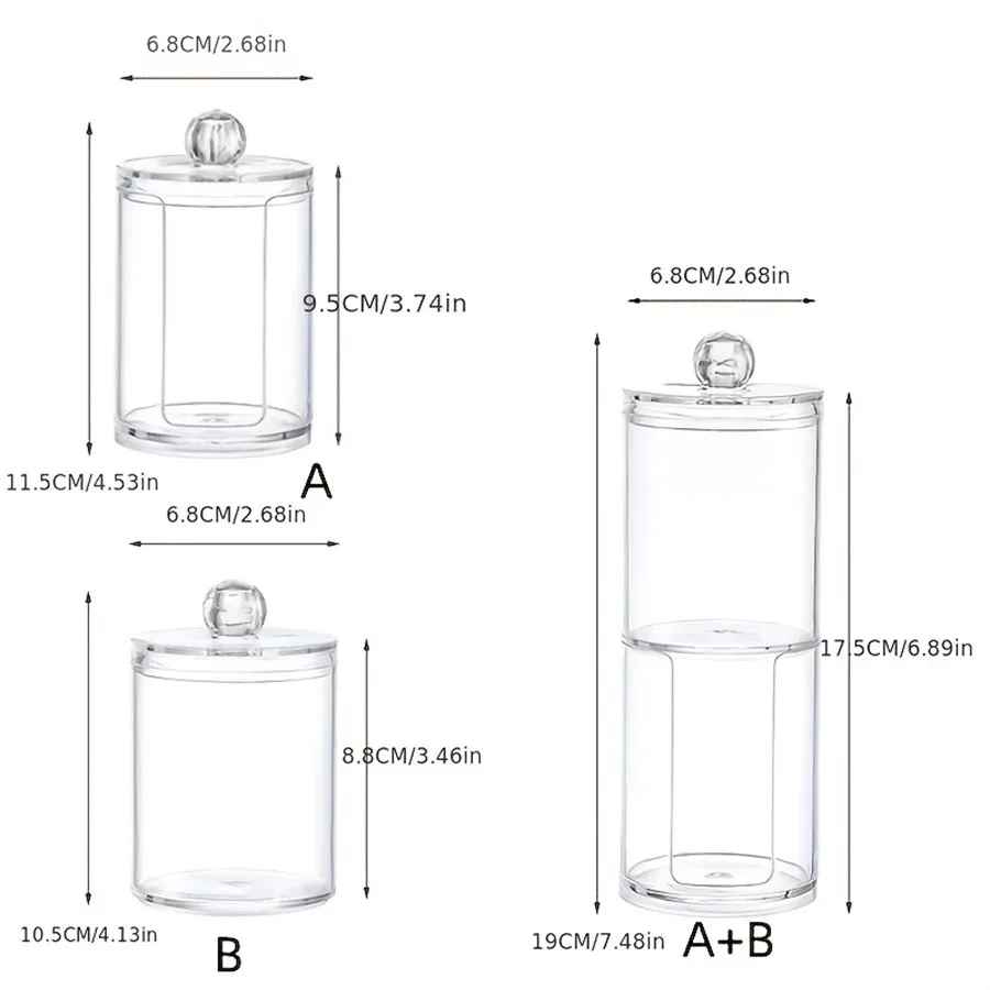 2-in-1 Stackable Cotton Pad Holder