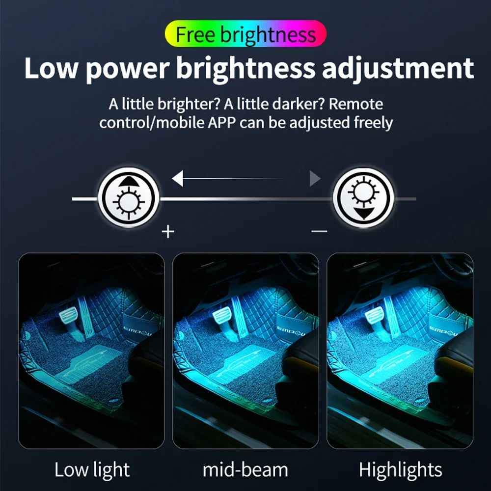 LED Car Ambient Light Kit