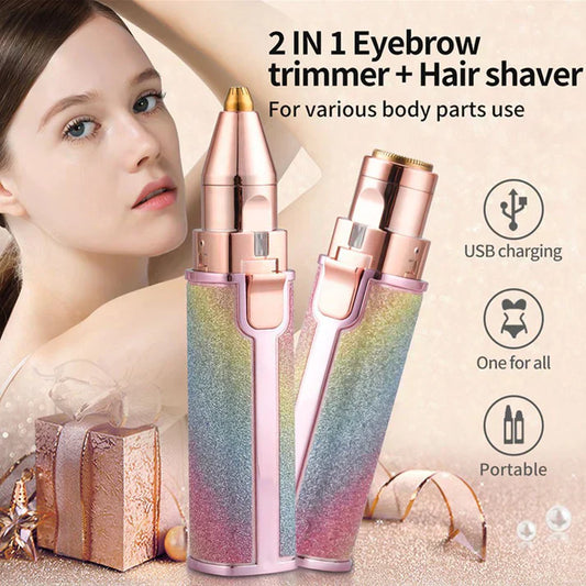 2-in-1 Facial Hair Remover & Eyebrow Trimmer