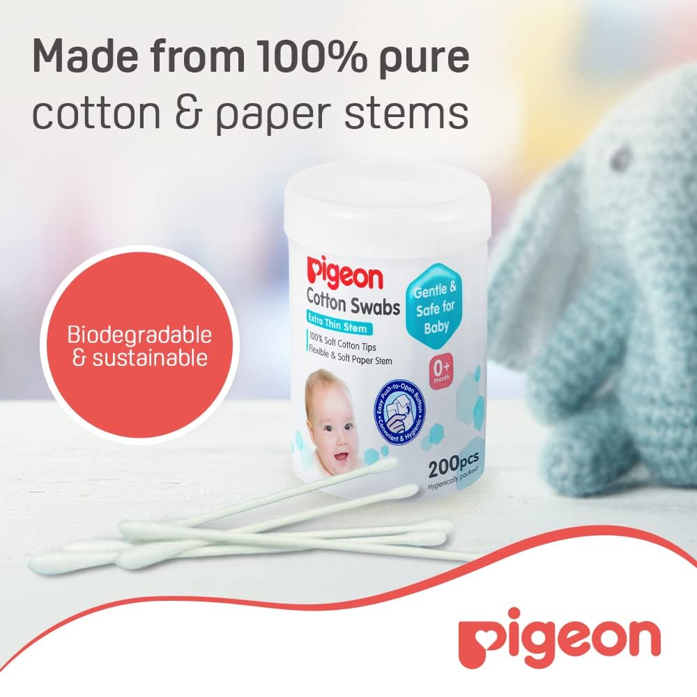 PIGEON COTTON SWAB THICK 200PCS