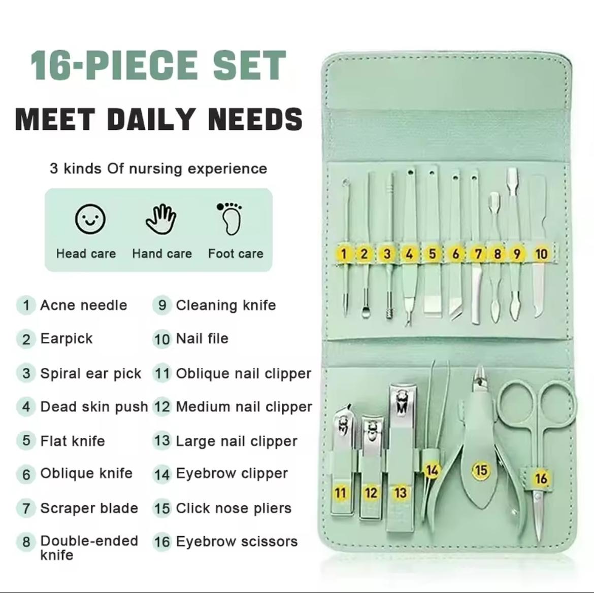 16PCS Nail Cutter Set