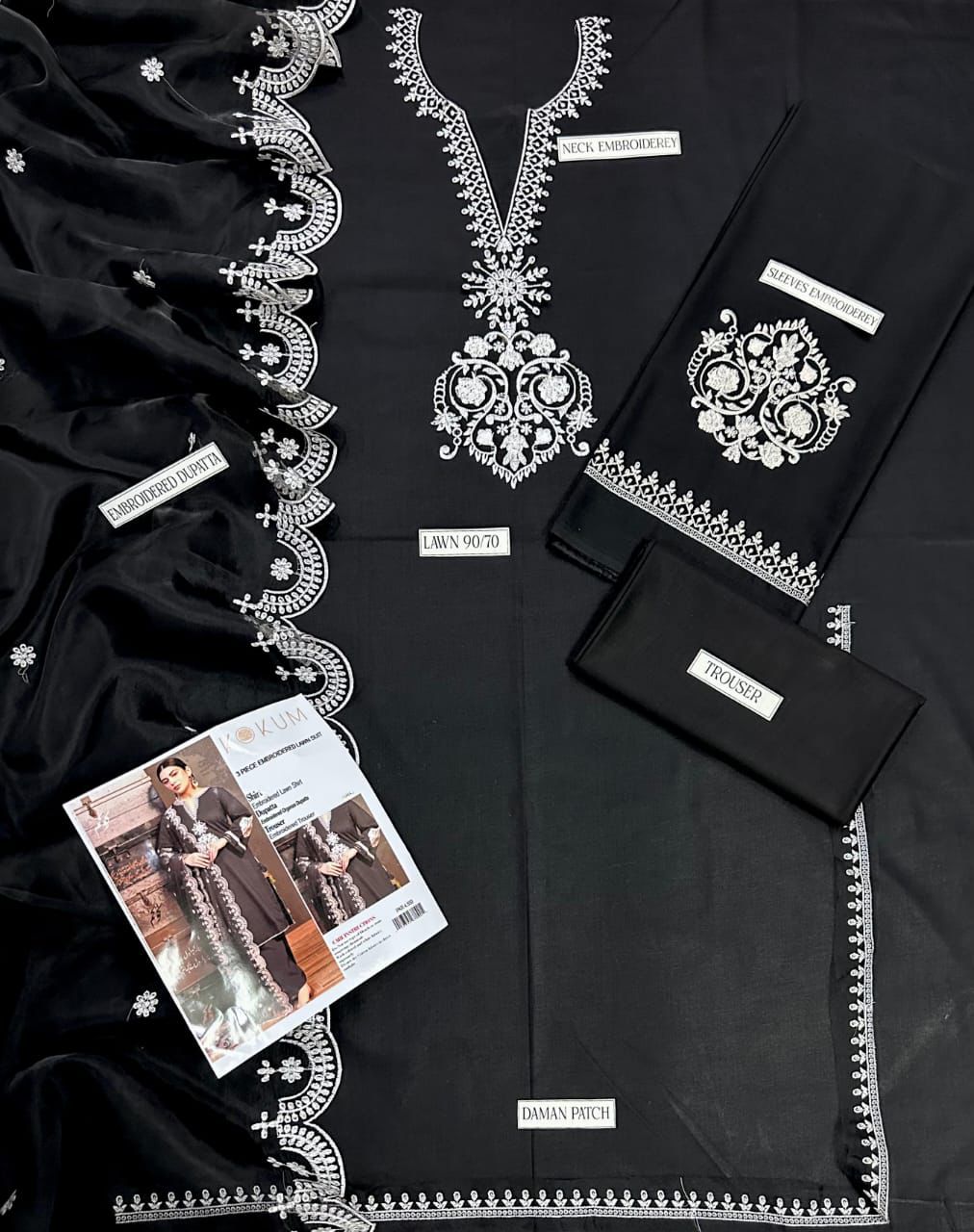 URGE Embroidered Lawn 3-Piece Suit for Women