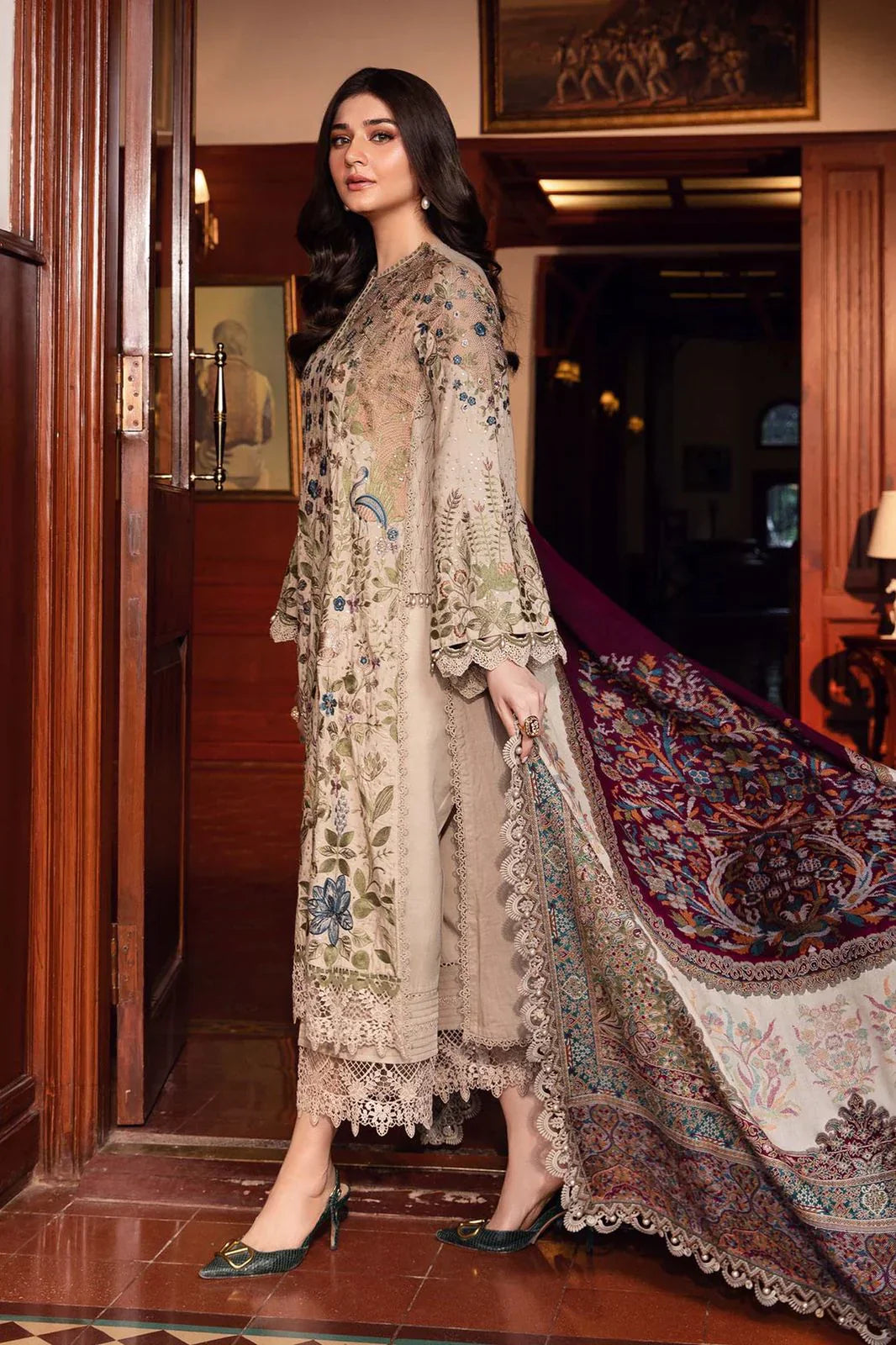 3-piece unstitched printed lawn suit