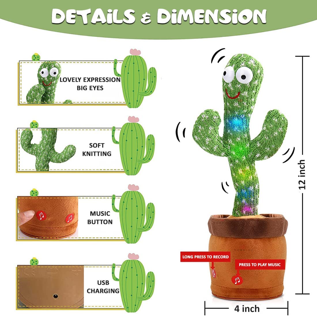 Dancing Talking Cactus Toy