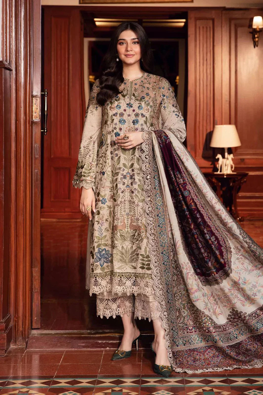 3-piece unstitched printed lawn suit