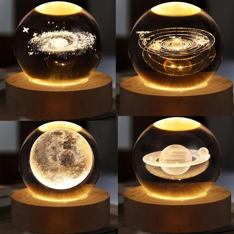 3D Crystal Galaxy Night Lamp