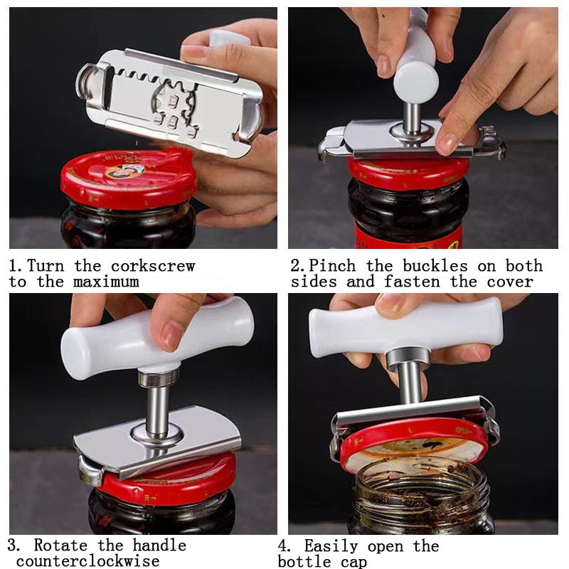 Heavy-Duty Stainless Steel Jar Opener